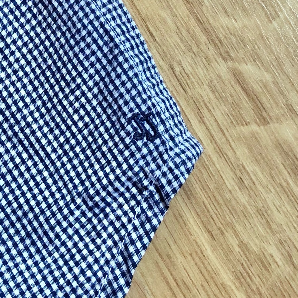 EUC Janie and Jack Baby Boy Collared Button Down Shirt-Blue and White Gingham - Picture 3 of 5